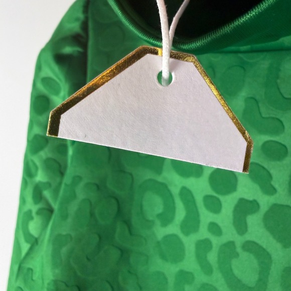 Emily McCarthy Evergreen Cheeta Scuba Shorts Set Green Mock Neck Womens Sz XS - Picture 7 of 13